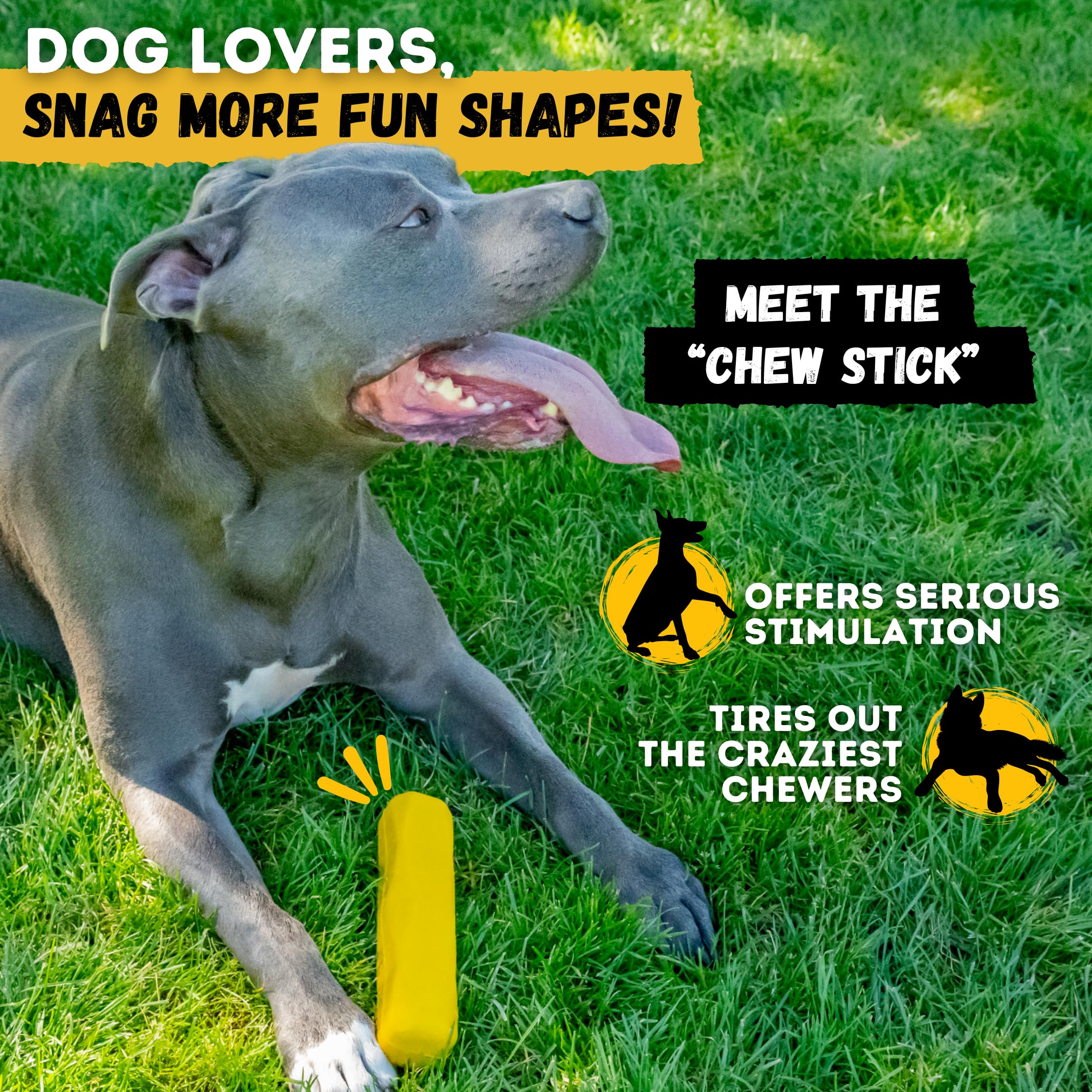 WoofBite Tug Rings designed for fetch and tug sessions with big breeds.