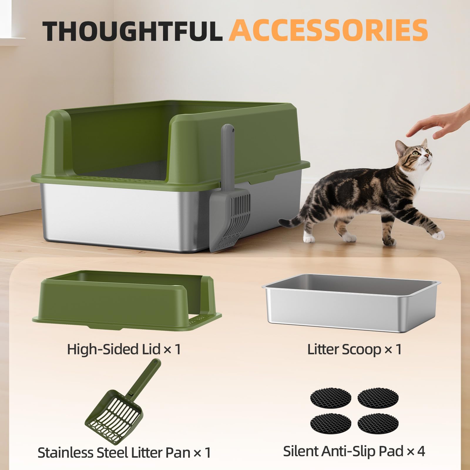 WoofiGo spacious XL layout suits multi-cat households.