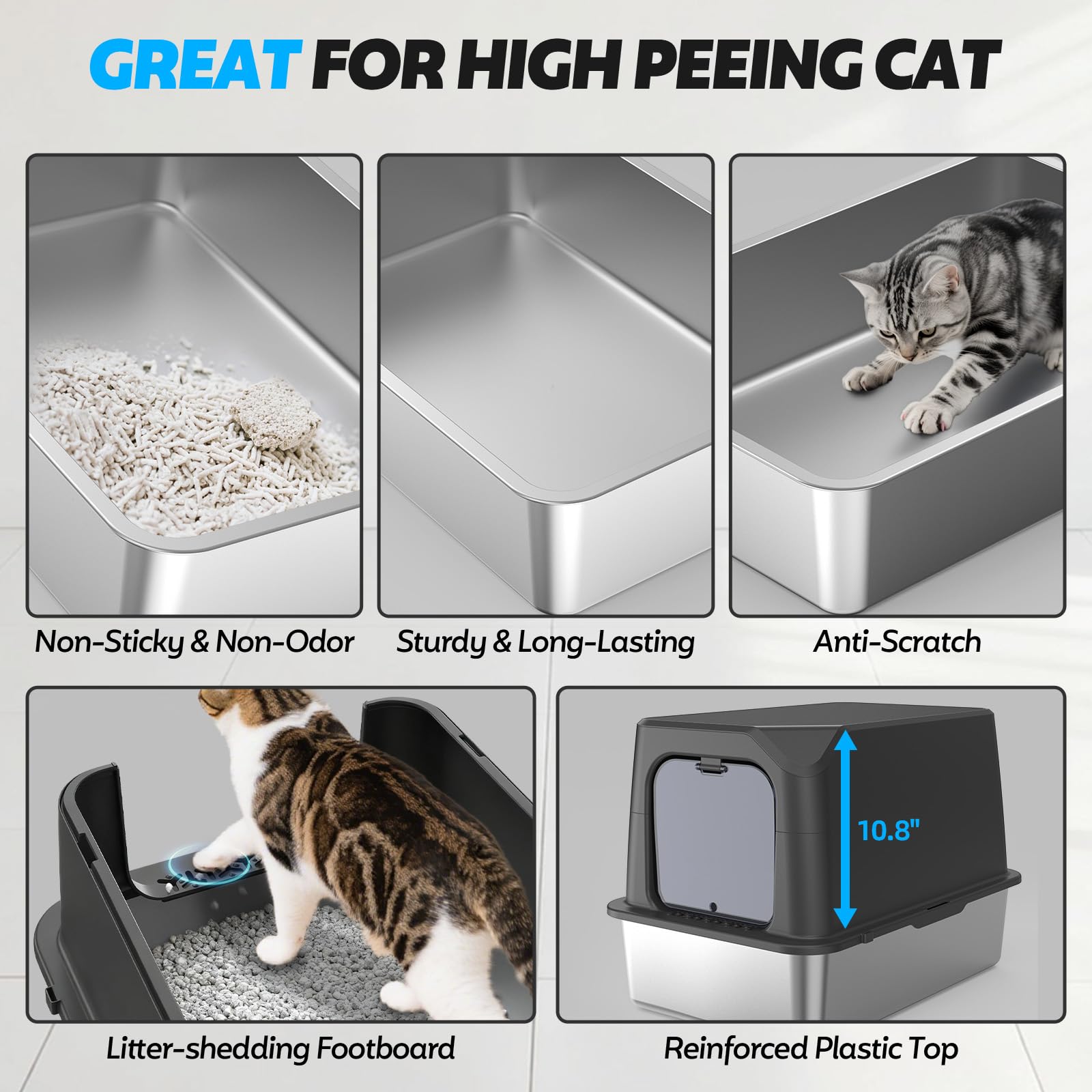 WoofiGo high-side enclosure showcases 6-inch privacy and spill reduction.