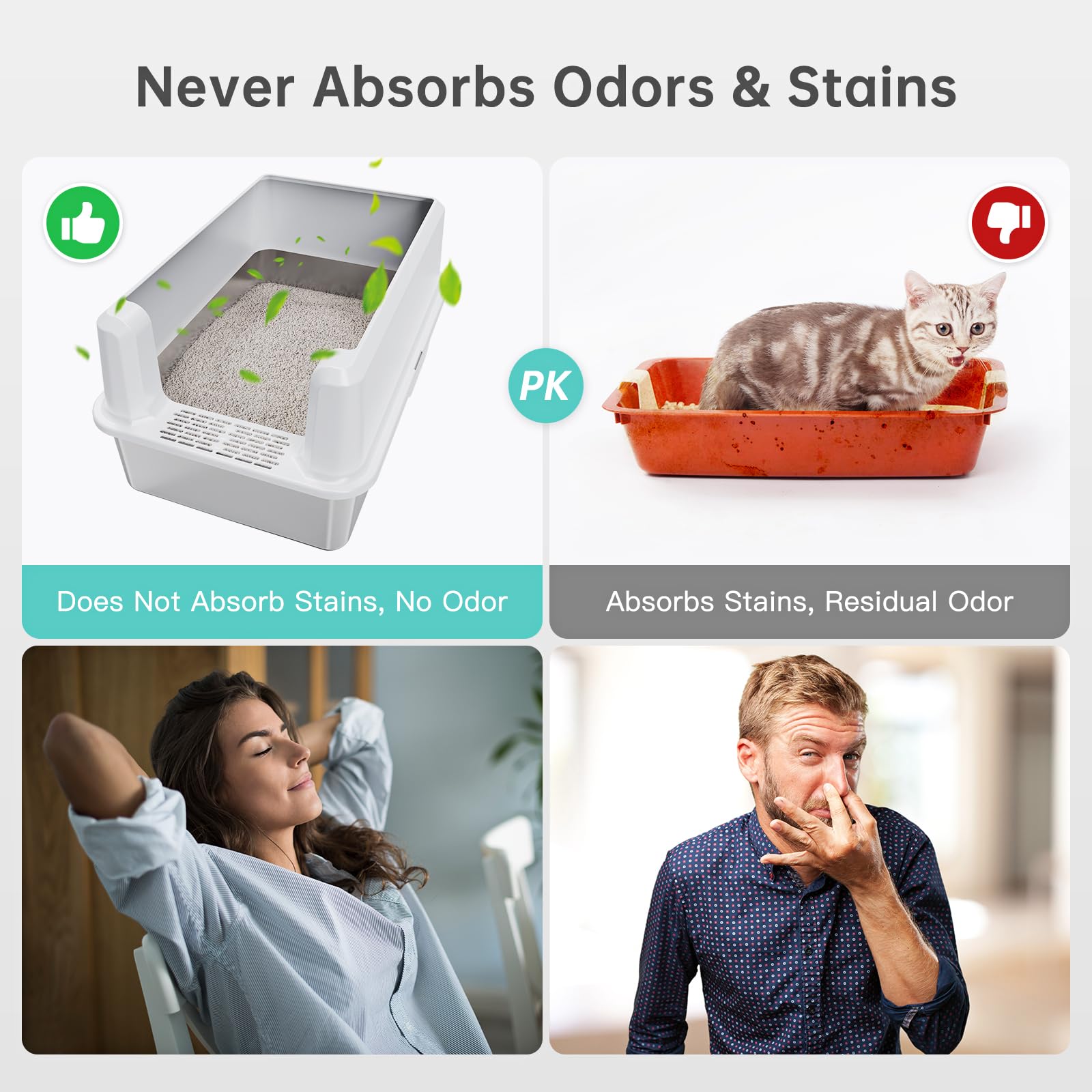 Easy-clean metal surface of WoofiGo litter box