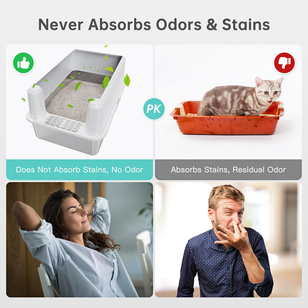 Easy-clean metal surface of WoofiGo litter box