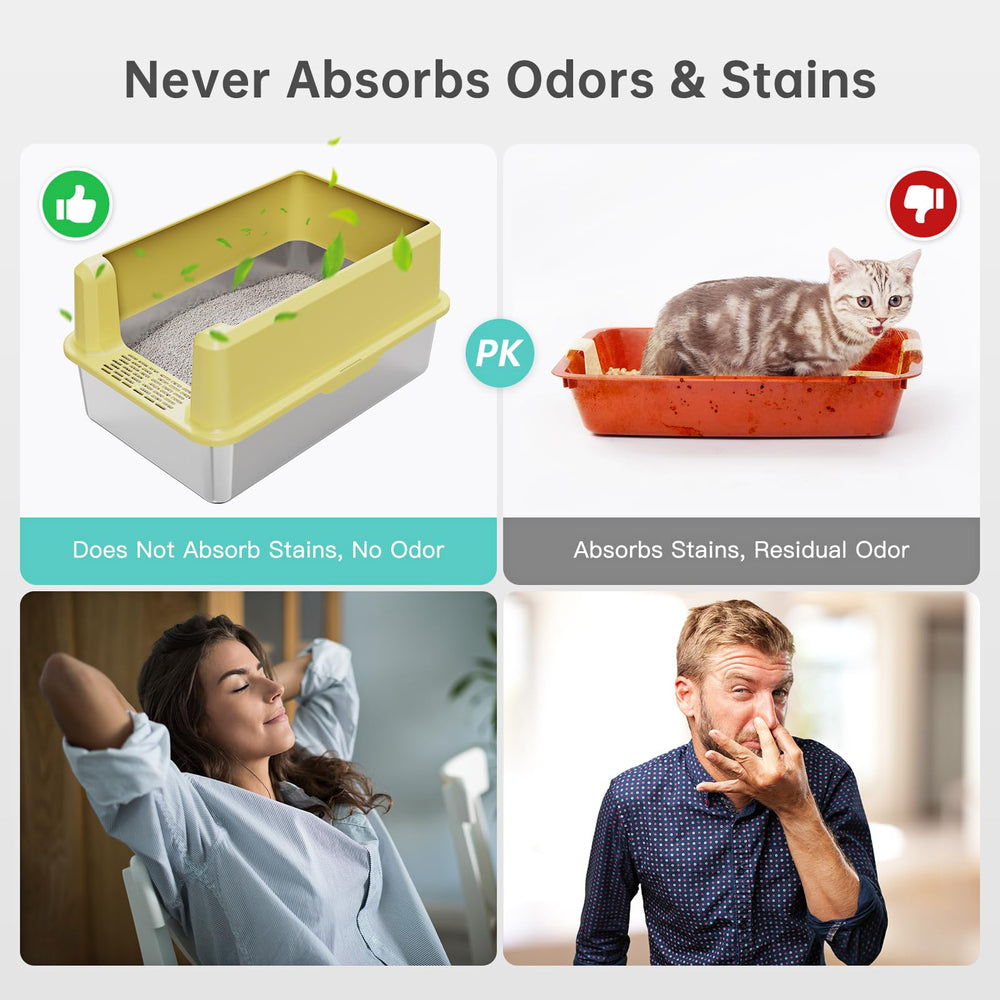Easy-clean stainless surface resists odor and is quick to wipe down.
