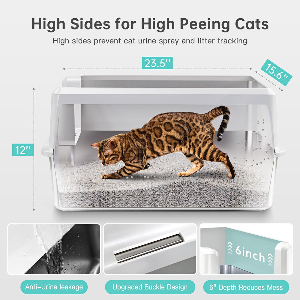 Non-stick bottom of WoofiGo litter box for easy scooping