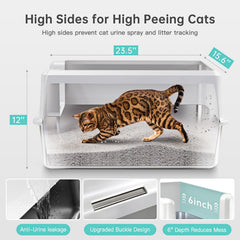 Non-stick bottom of WoofiGo litter box for easy scooping