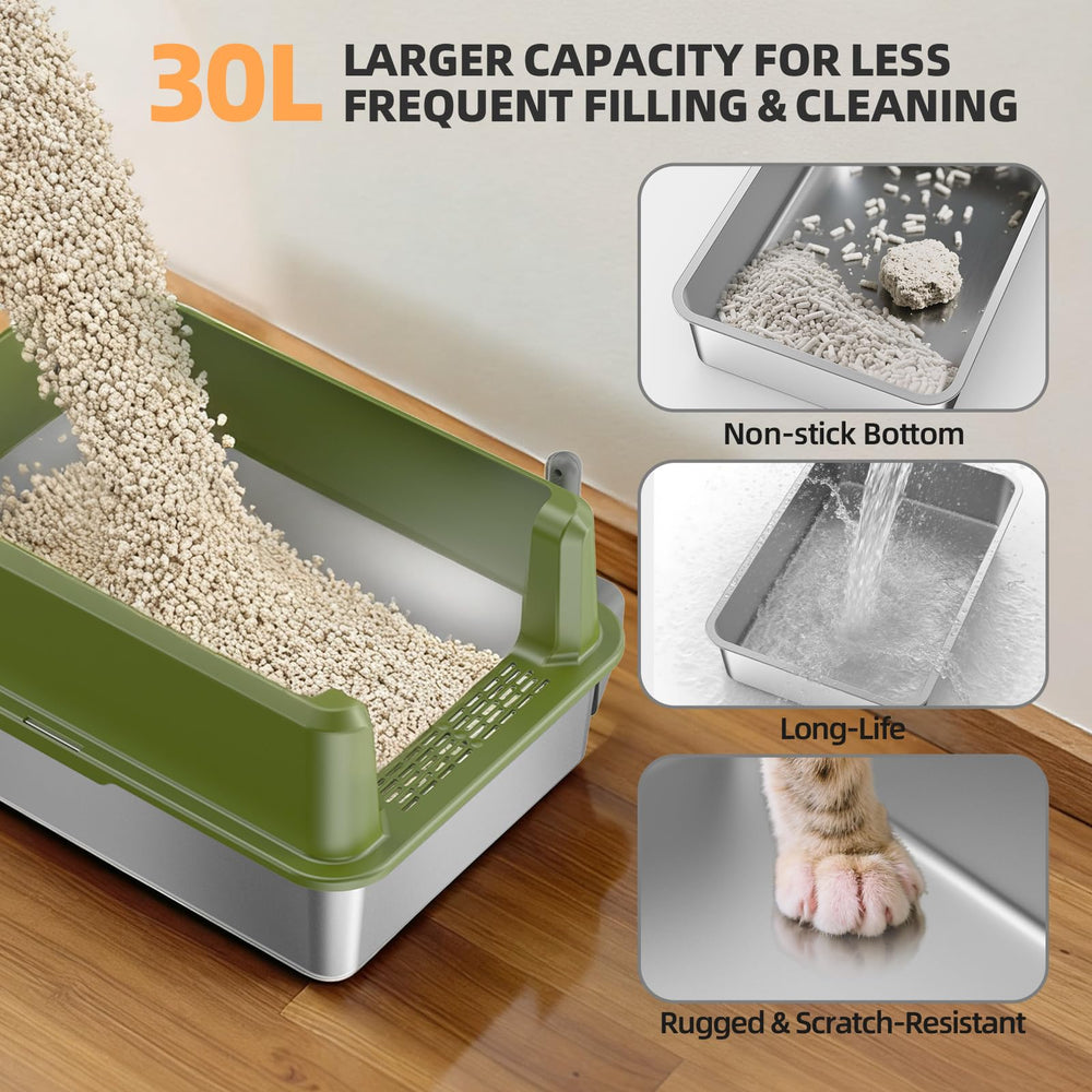 WoofiGo odor-control stainless steel interior supports a fresher indoor space.