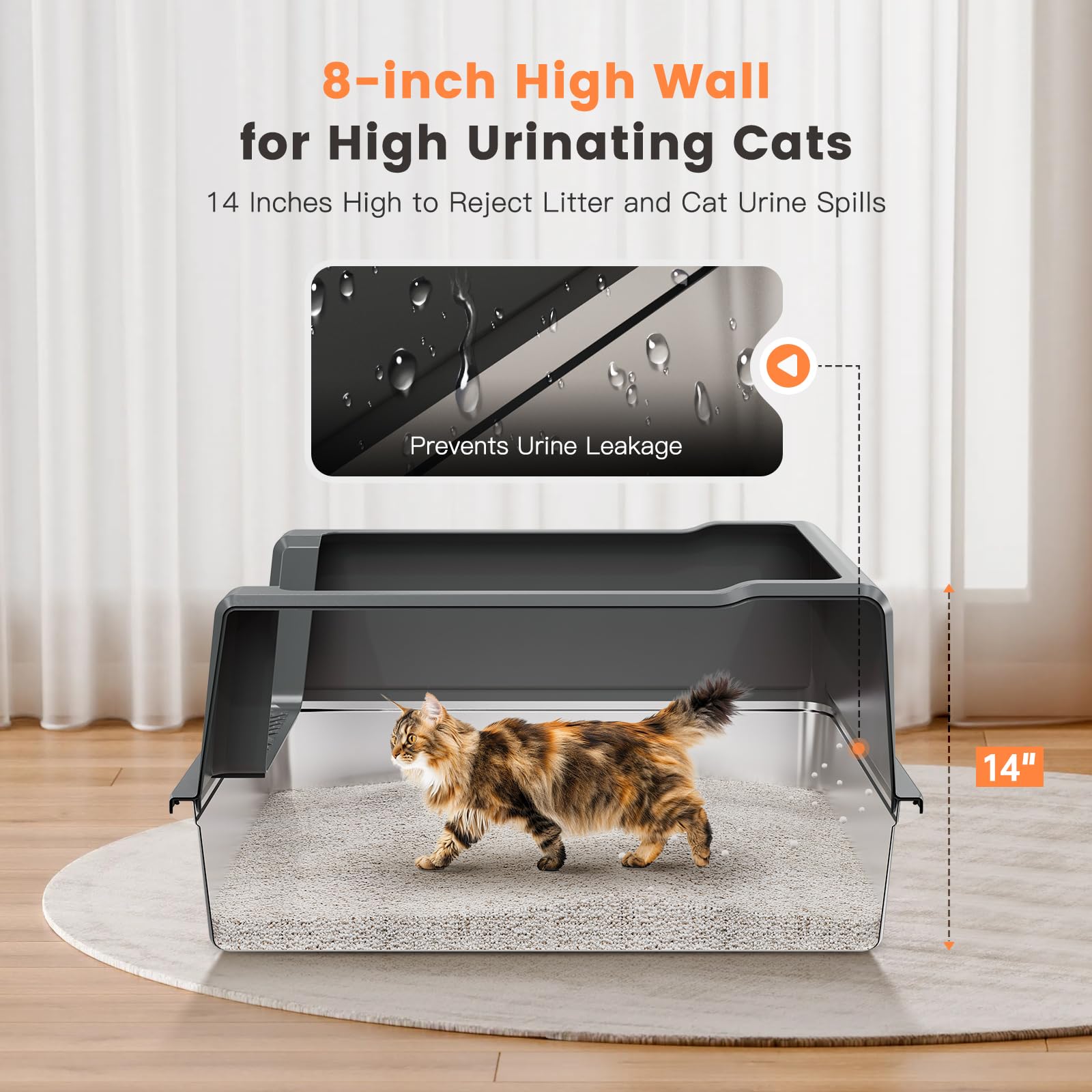 WoofiGo XXL easy-clean metal surface for quick maintenance.