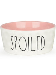 WoofinPets 70oz ceramic bowl full capacity for meals and water.