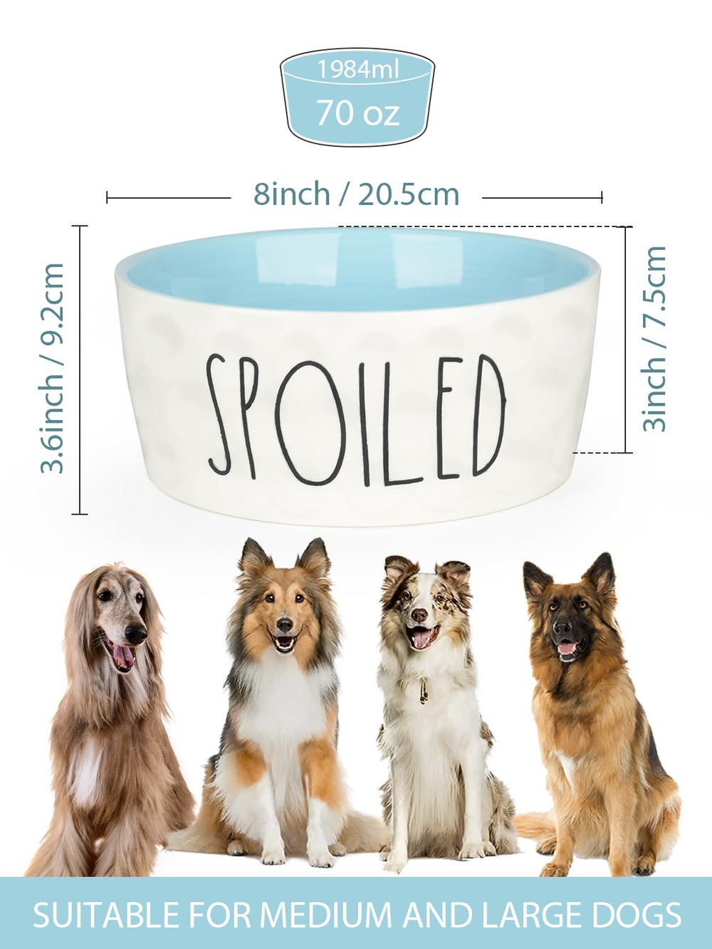 WoofinPets large-dog-bowl with non-slip base stays steady during feeding.