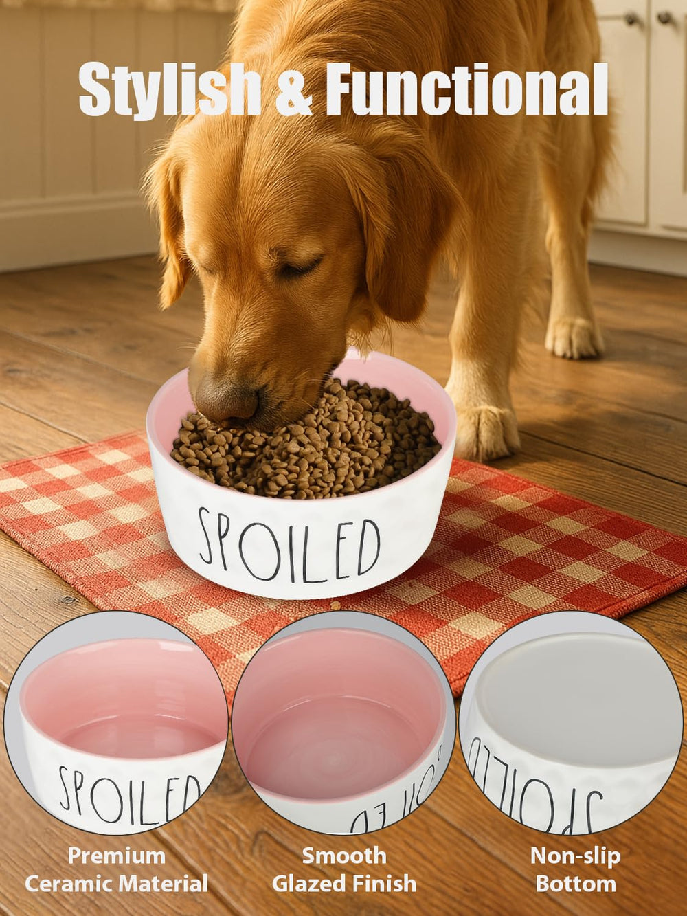 WoofinPets handwritten pattern adds pet-friendly decorative charm.