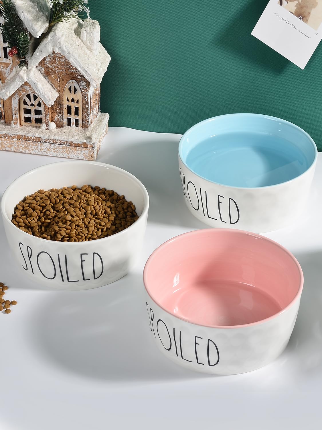 WoofinPets microwave-safe ceramic bowl warms food safely for quick meals.