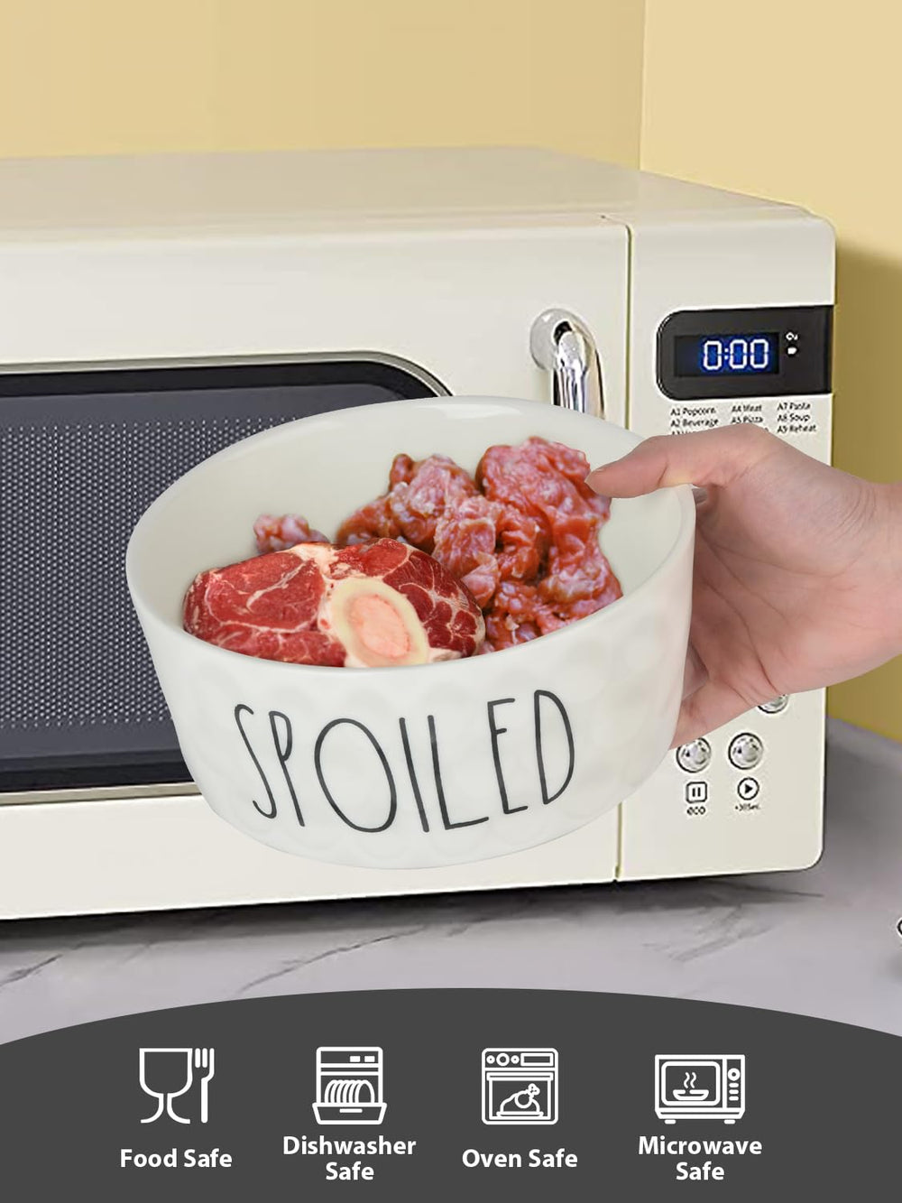 WoofinPets unglazed bottom non-slip base prevents sliding during meals.