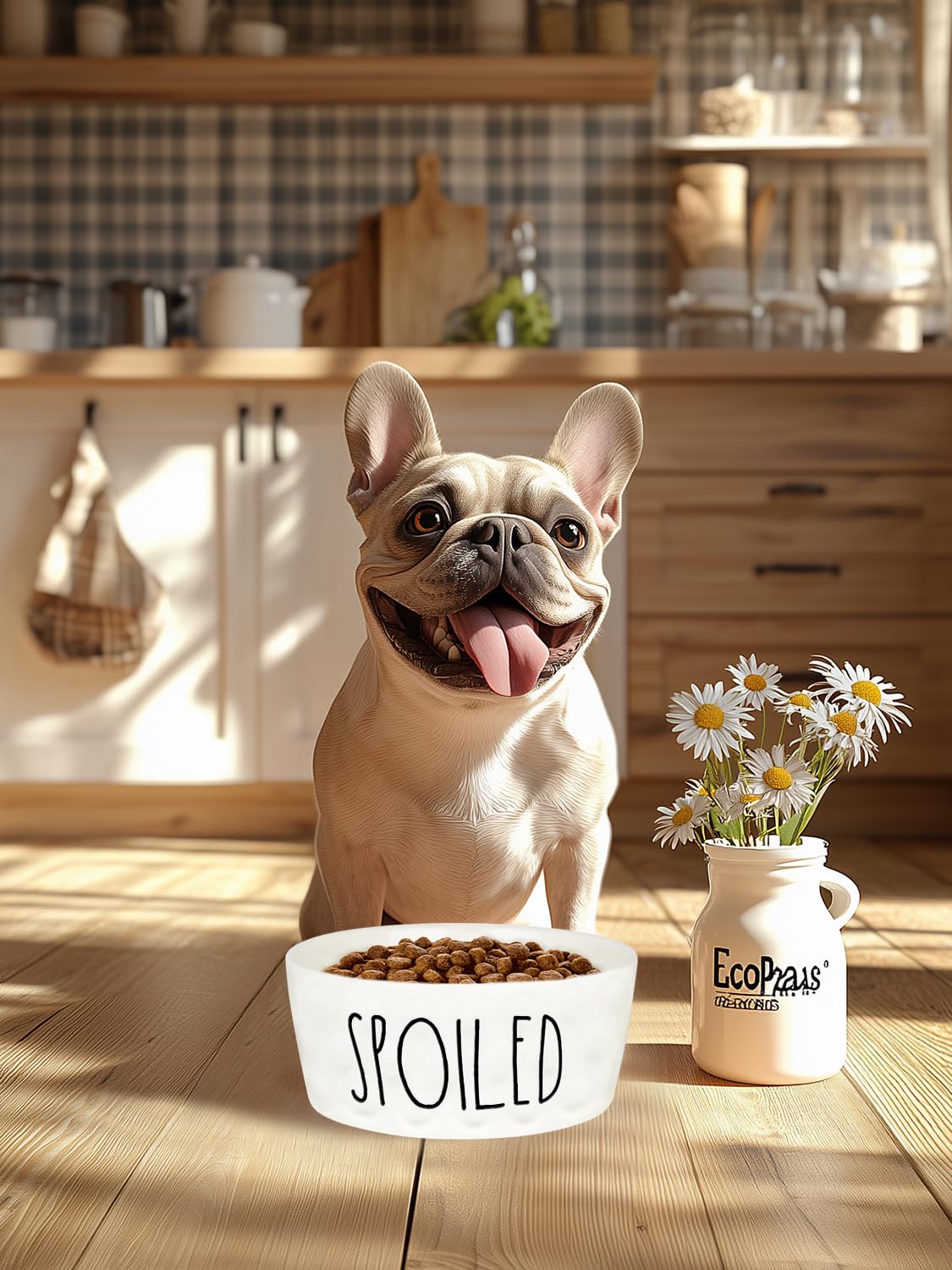 WoofinPets unglazed bottom provides extra grip during meals