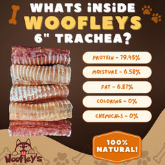 Woofley's Beef Windpipe for Dogs: natural chew with no additives.