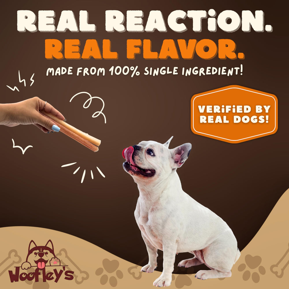 Woofley's buffalo bully stick rawhide-alternative durable all-natural chew option.