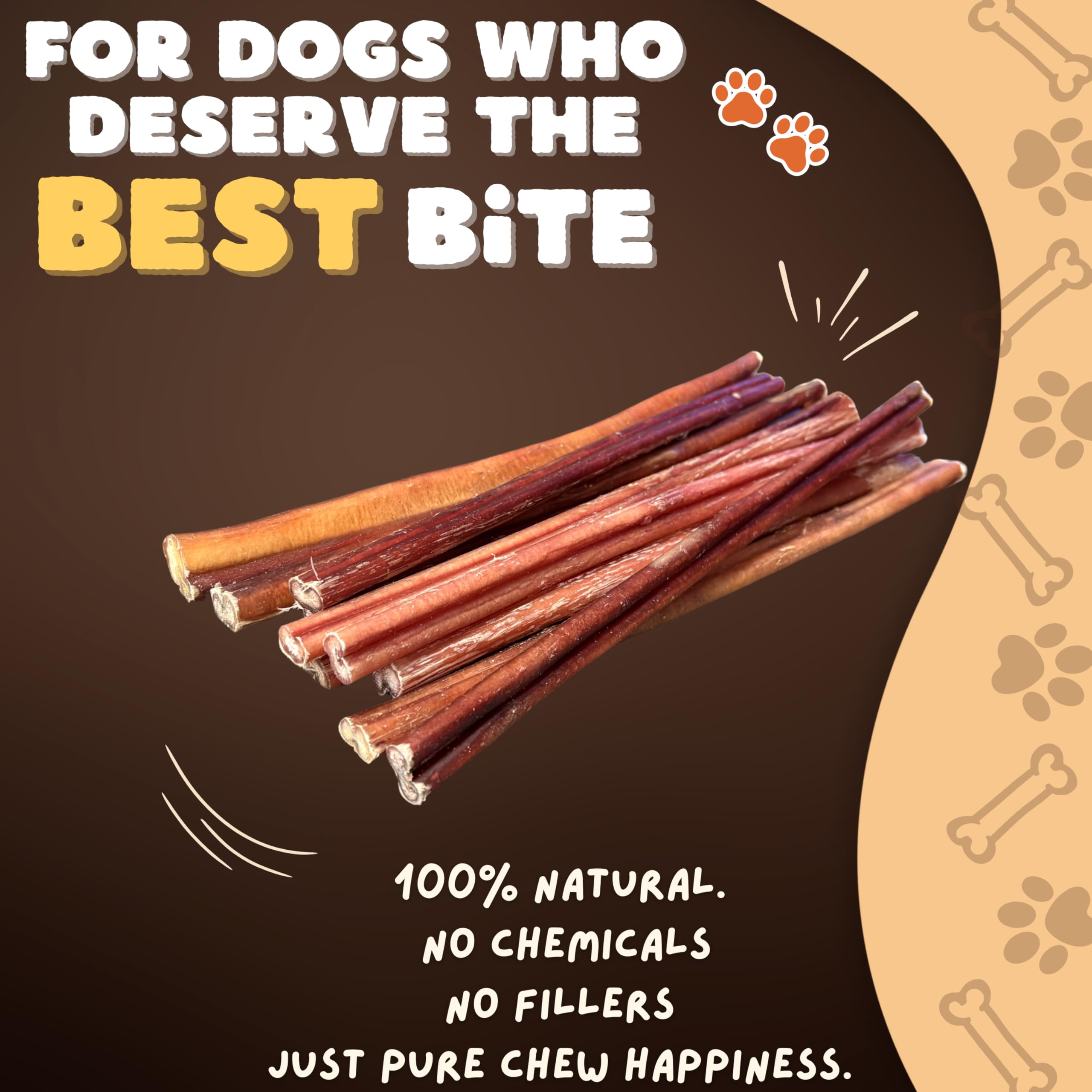 Woofley's beef pizzle chew is sustainably sourced and free from additives.