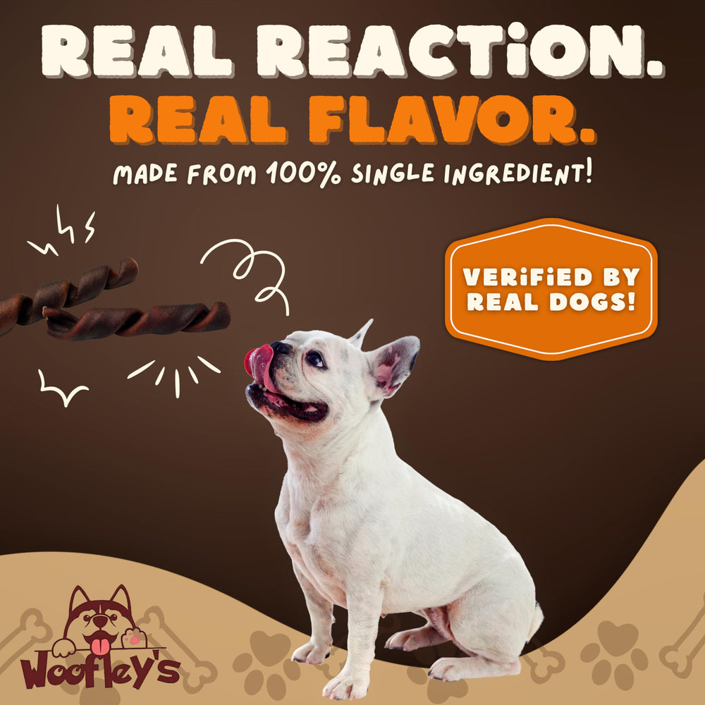 Zero chemicals and additives in Woofley's Collagen Springs support a clean chew.