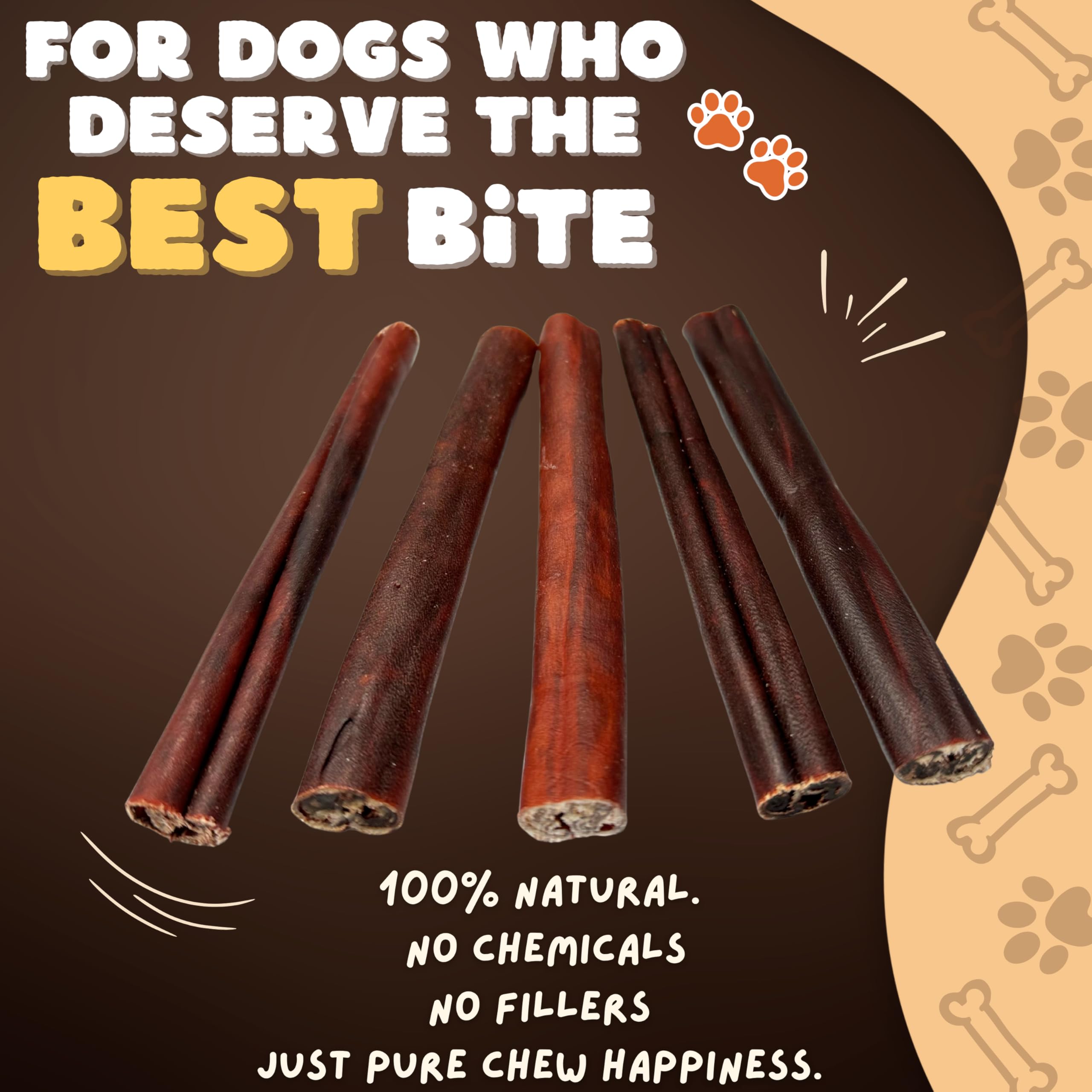 Woofley's Collagen Sticks 6inch pack back view, no hide alternative
