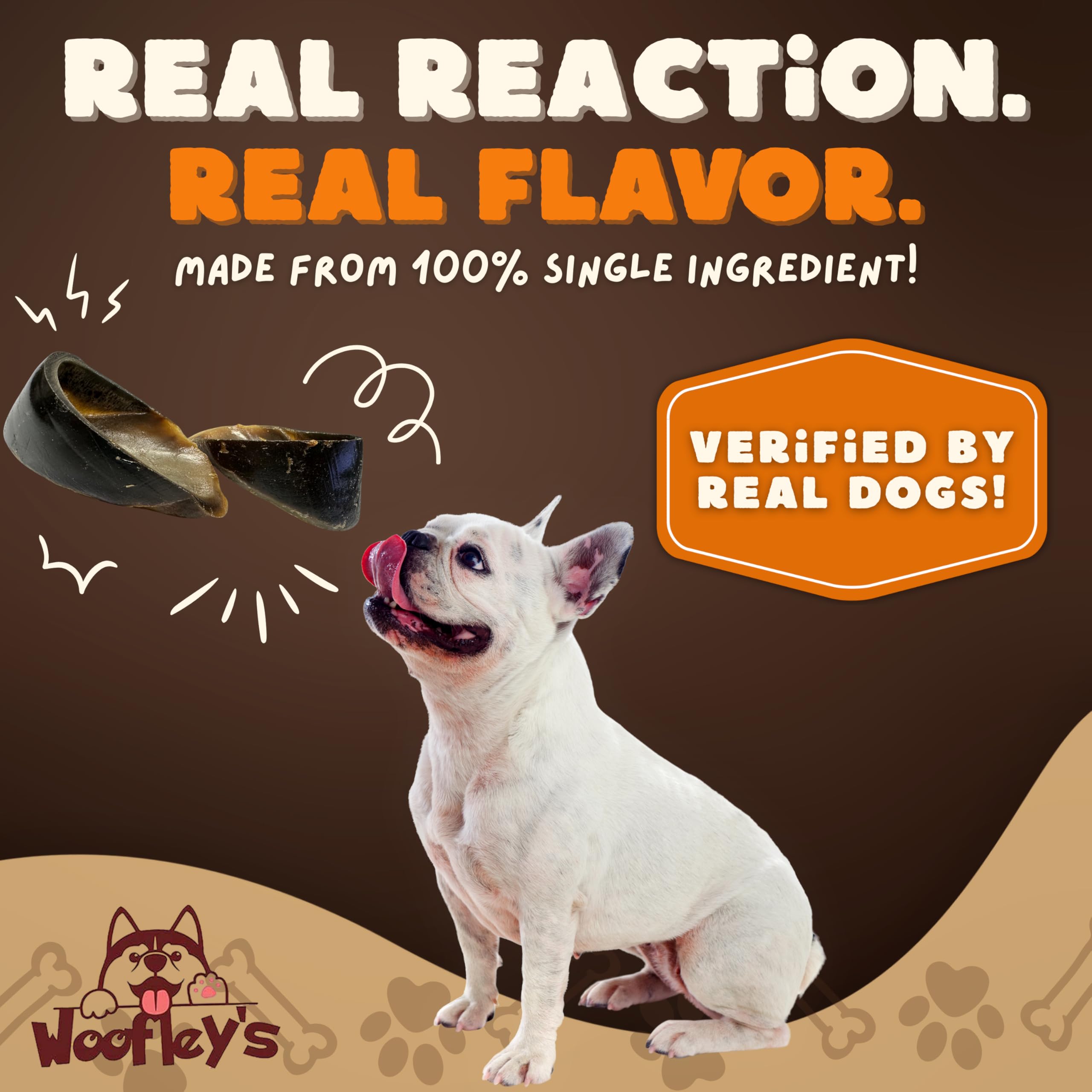 Woofley's long-lasting chew illustrates extended chew time for dogs
