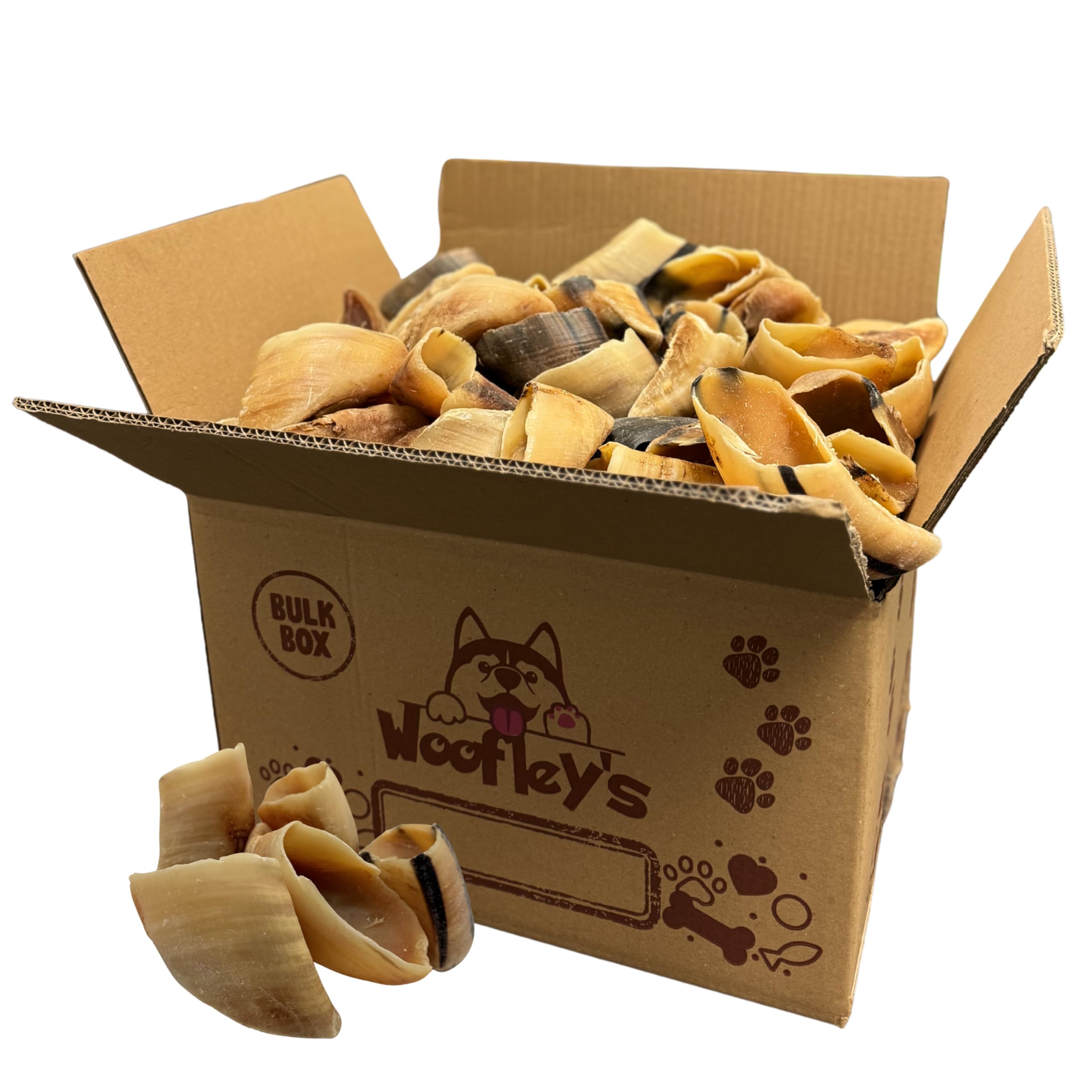 Woofley's packaging image shows a natural, long-lasting chew for dogs