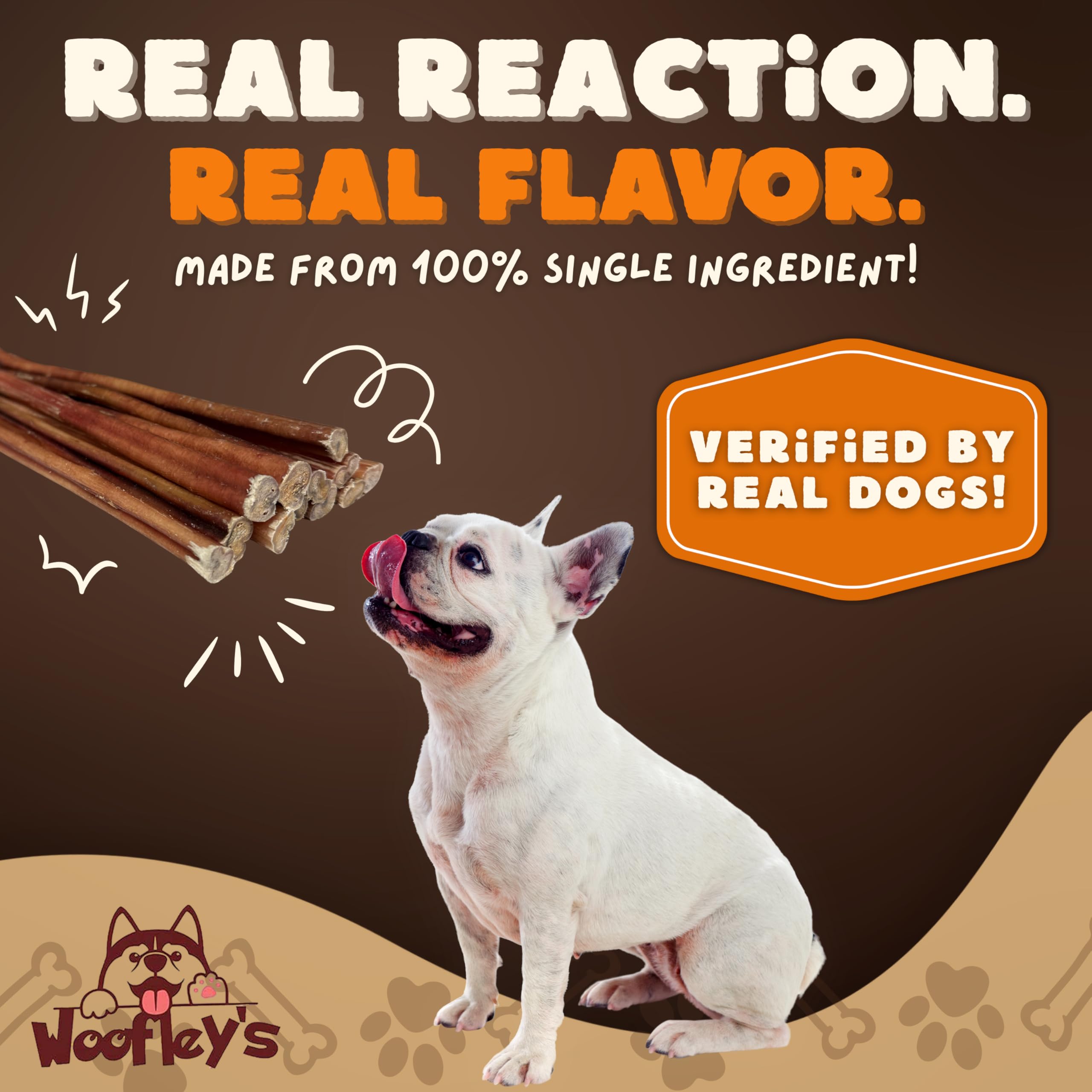 Woofley's easily digestible beef pizzle for small breeds.