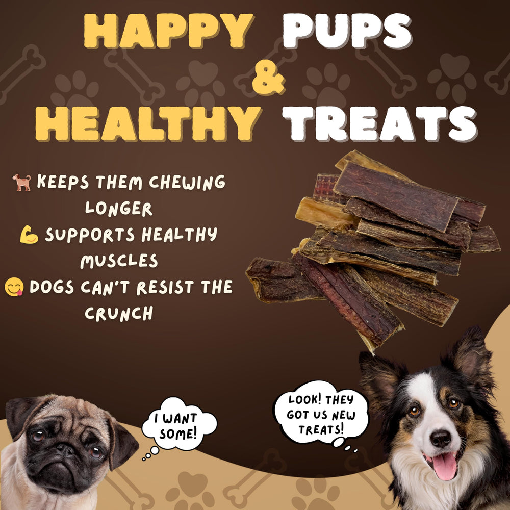 Woofley's Esophagus Jerky promotes dental-friendly chewing and gum stimulation.