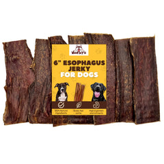 Woofley's Esophagus Jerky packaging highlights all-natural dog chews.