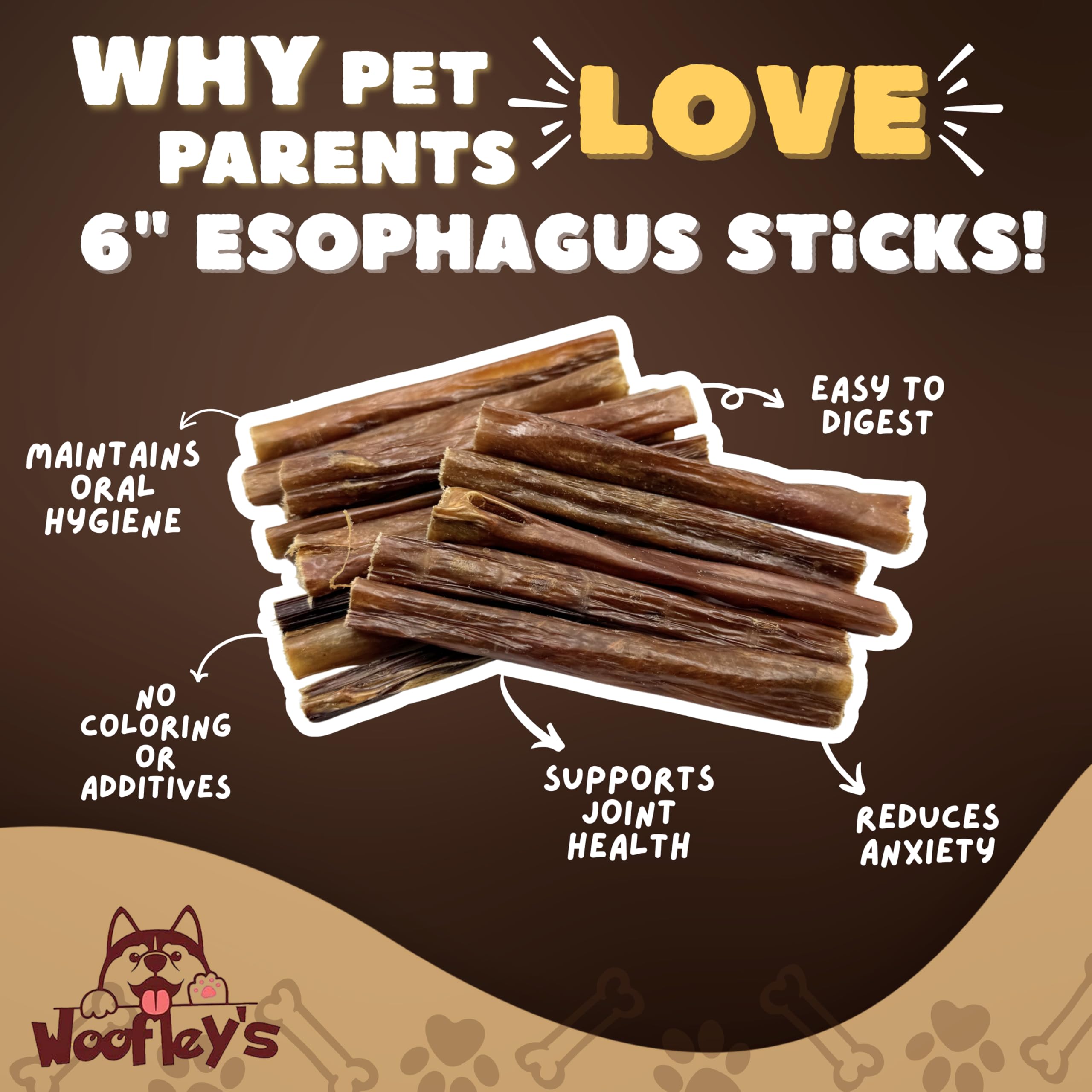 Woofley's Esophagus Stick during a dog chew session, engaging and satisfying.