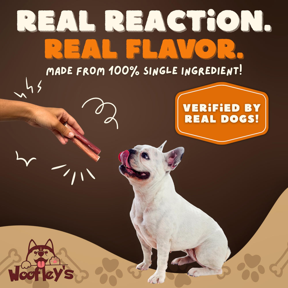 Woofley's bully sticks highlight free-range grass-fed sourcing