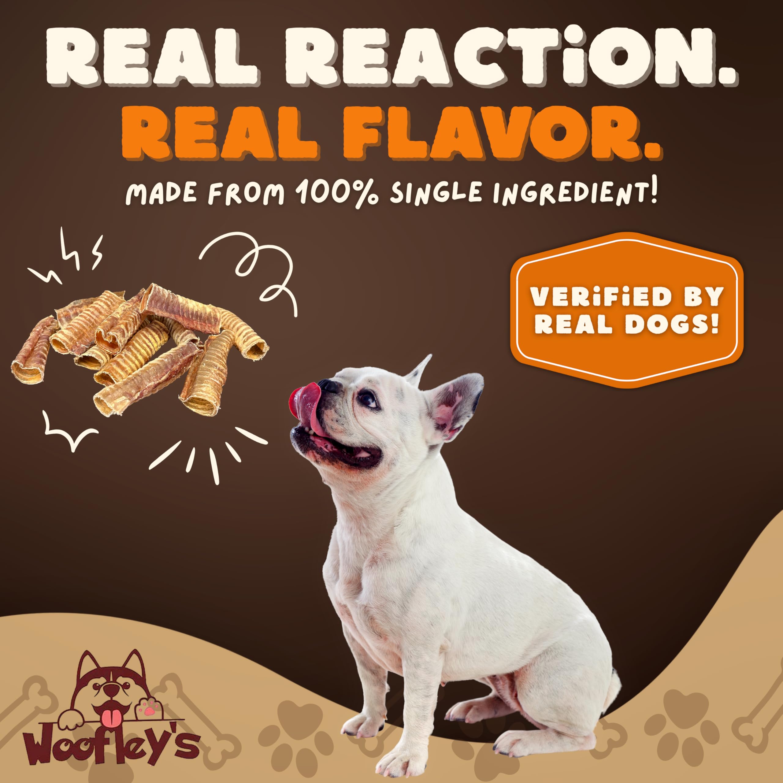 Woofley's Free-Range Sourcing highlights sustainable, responsible production.