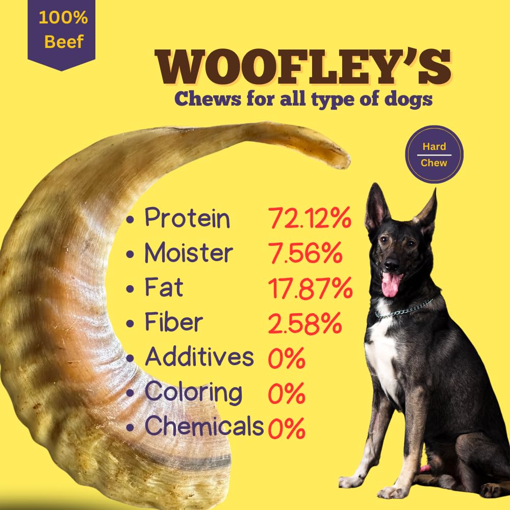Woofley's Lamb Horn safety guide image illustrating size and supervision guidelines.