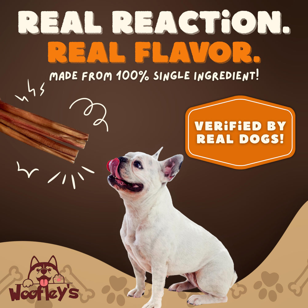Woofley's natural chew provides a 12-inch long-lasting distraction for pups.