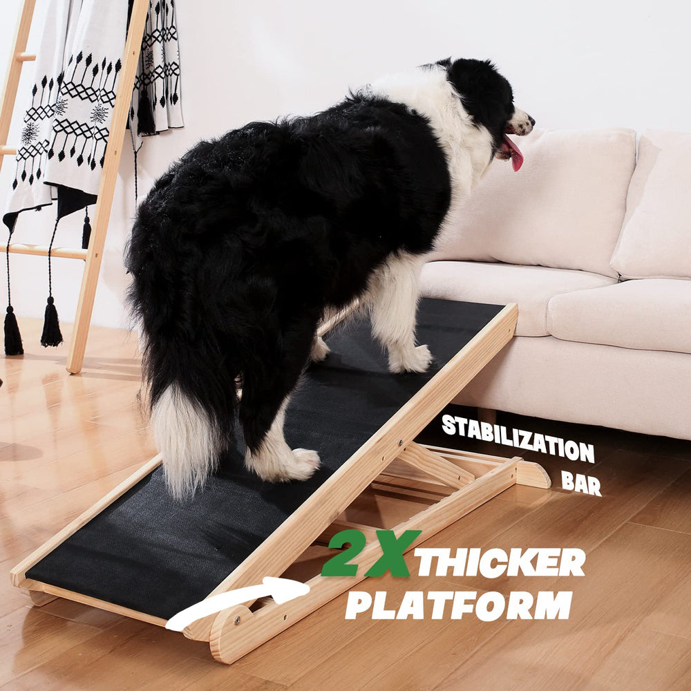 Woohoo Lab dog ramp collapsible design with carry handle for easy transport.