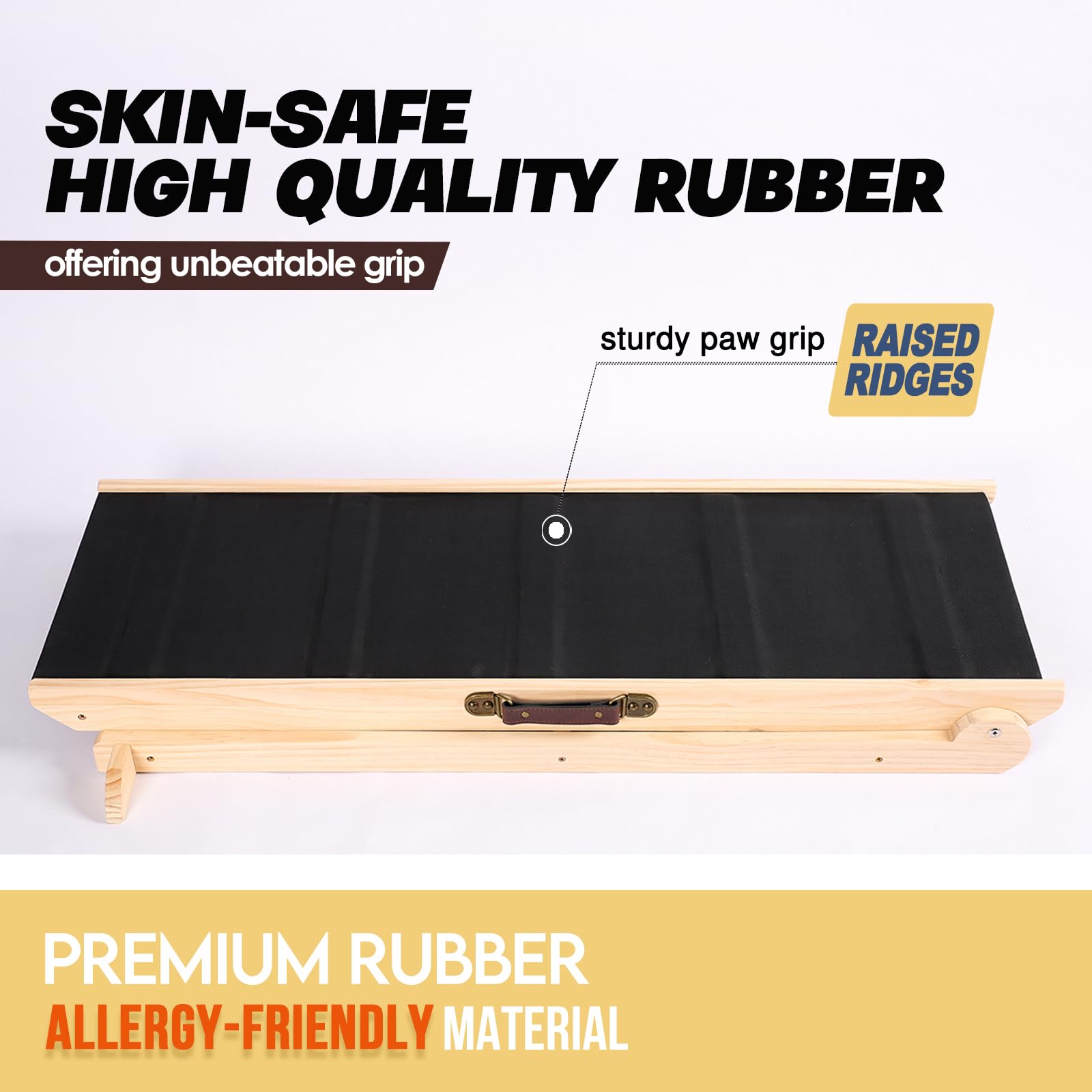 Woohoo Lab dog ramp solid wood construction ensures durable daily use.