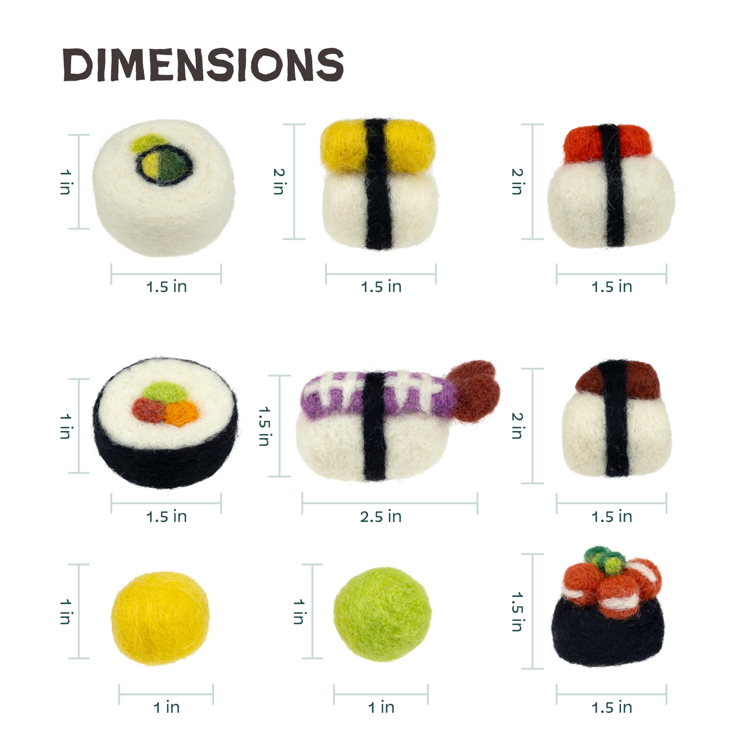 Woolbuddy handcrafted toy set, showcasing handmade quality.