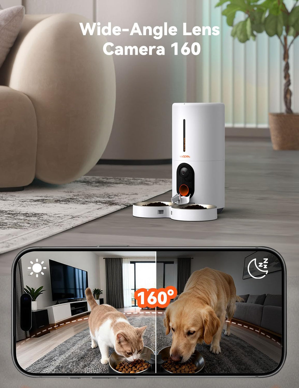 WOPET camera with a 160-degree wide angle and 70-degree vertical rotation.
