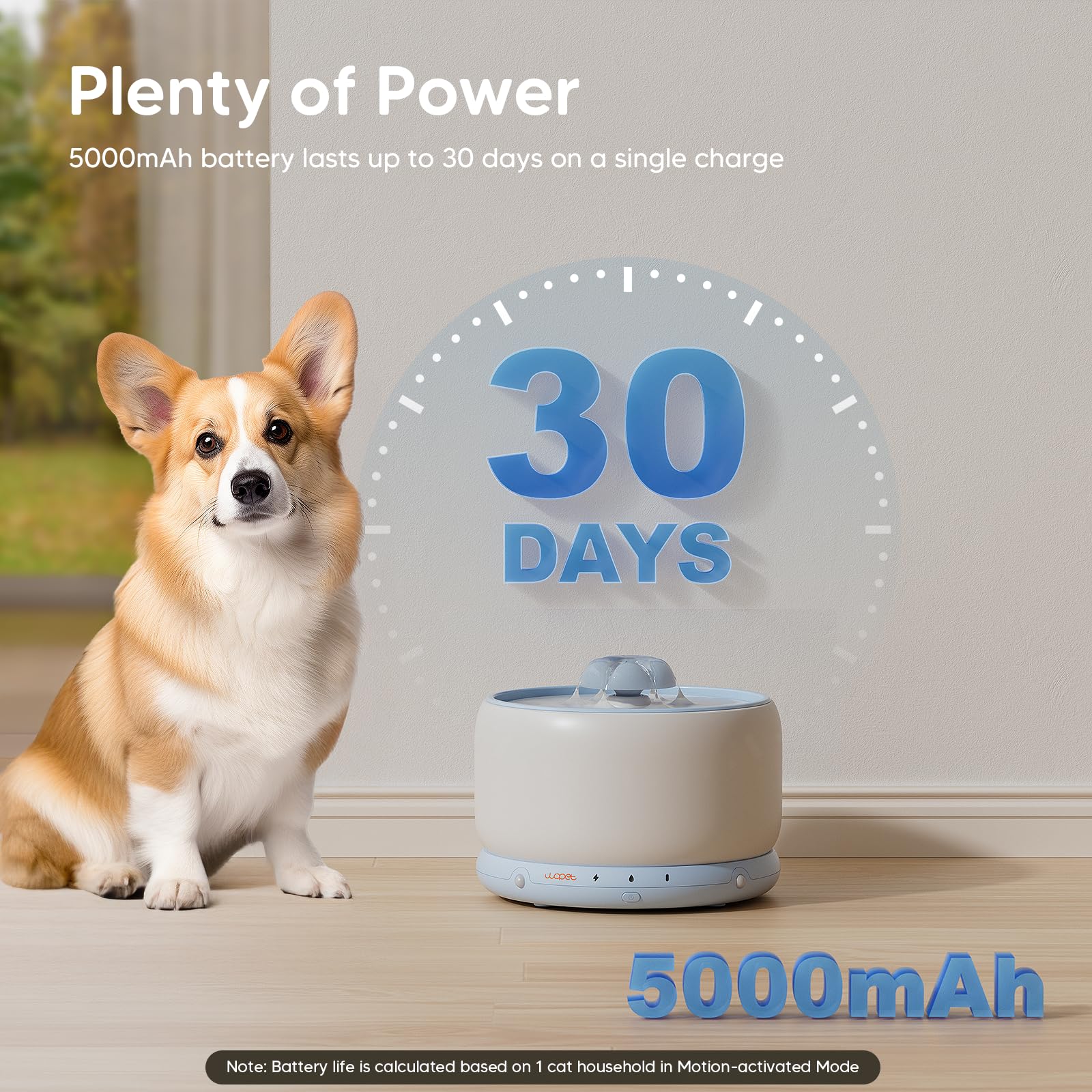 WOPET motion-sensing induction activates water flow as pets approach