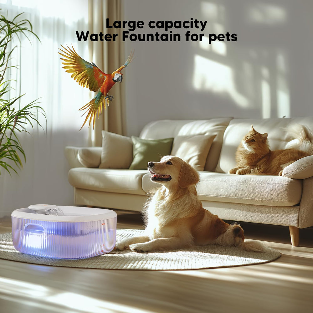 WOPET multi-filtration system purifies water for pets.