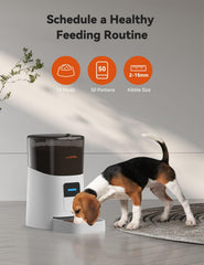 WOPET voice meal call plays a comforting message during dispensing.