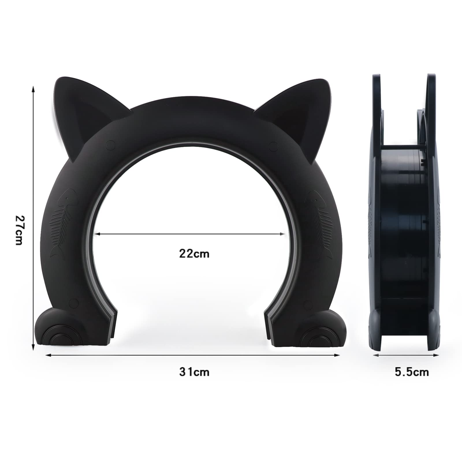 Wordcam cat door installation template illustrating easy cut-out guidance.
