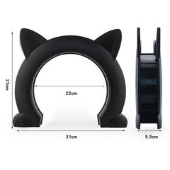 Wordcam cat door installation template illustrating easy cut-out guidance.