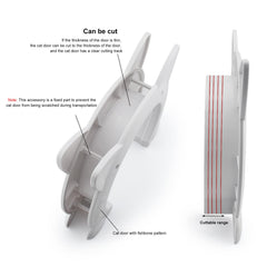 Wordcam Cat Door installation template, quick DIY setup.