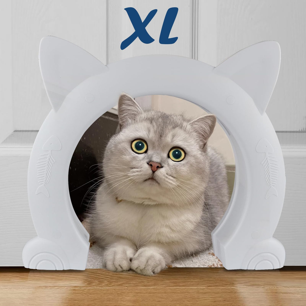 Wordcam Large Cat Door front view, easy install and durable ABS.