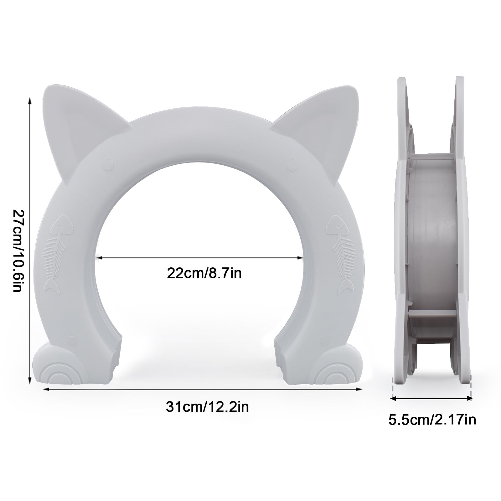 Wordcam Large Cat Door open flap, convenient access for cats.
