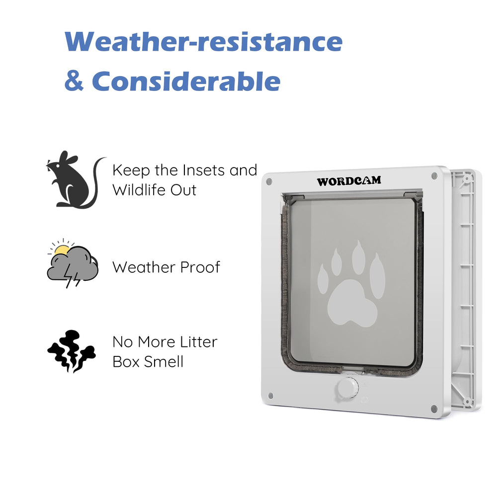 Wordcam X-Large cat door template included for easy installation.