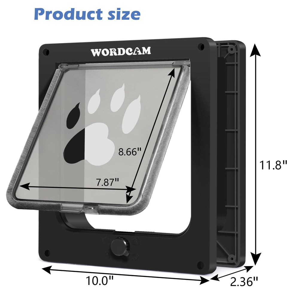 Wordcam X-Large Cat Door weatherproof seal prevents drafts, odors and noise.