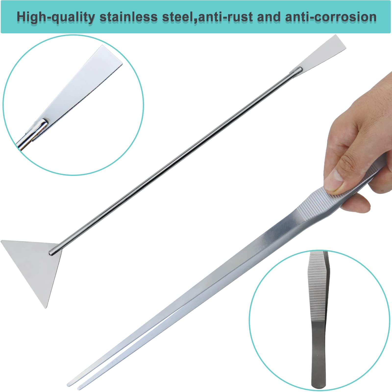 WORFACE curved tweezers reach tight spaces for delicate stems