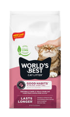 World's Best Cat Litter Good Habits attractant in a 15lb bag promotes box visits.