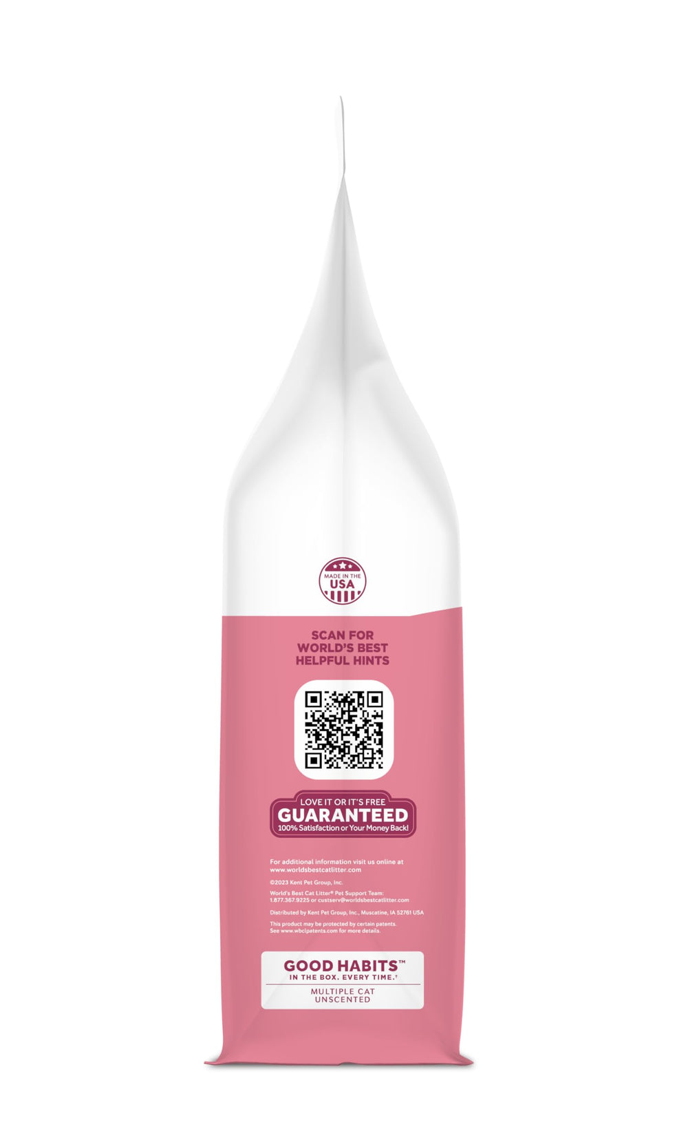 World's Best Cat Litter lightweight and low tracking for cleaner floors.