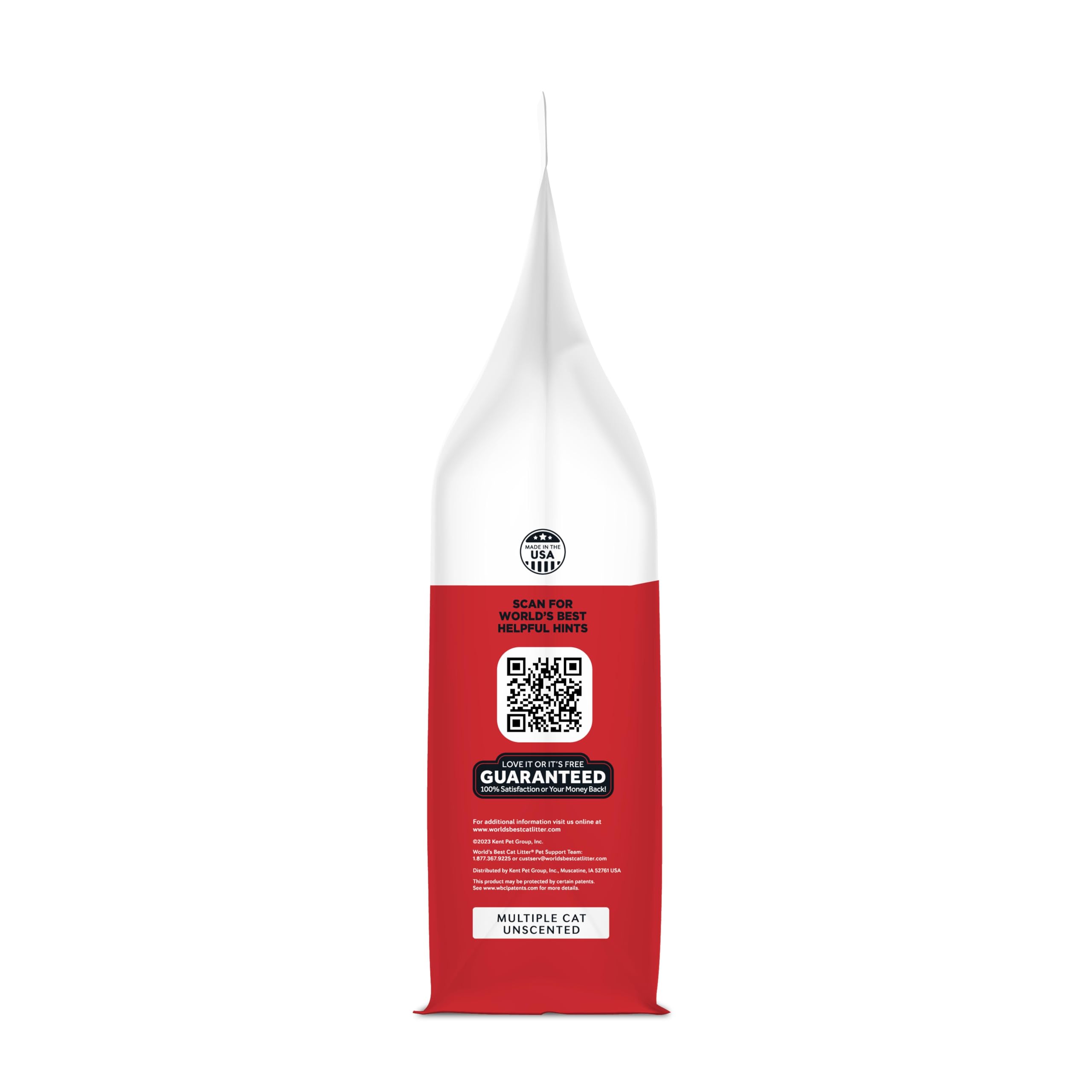 World's Best Cat Litter lightweight texture for easier handling.