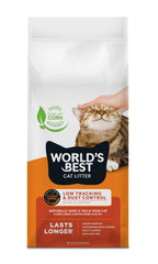 World's Best Cat Litter low-tracking granules reduce mess around the box.